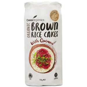 ORGANIC BROWN RICE CAKES, WITH QUINOA - 110G