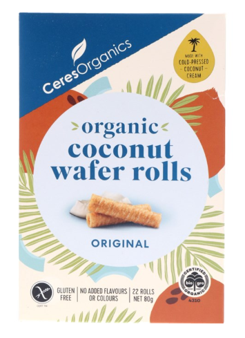 Coconut wafer rolls