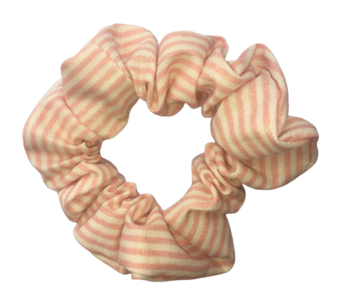 Stripes Scrunchie - Pink and White