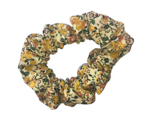 Floral Scrunchie - Mustard, Rust, Green and Yellow