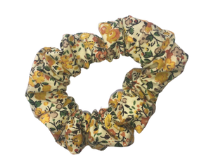 Floral Scrunchie - Mustard, Rust, Green and Yellow