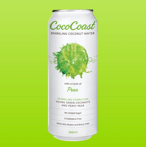 Coco Coast Sparkling Coconut Water with Pear 500ml