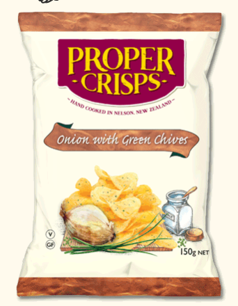 Proper Crisps Onion and Green Chives 150g