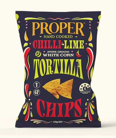 Proper Crisps Tortilla Chilli Lime 120g