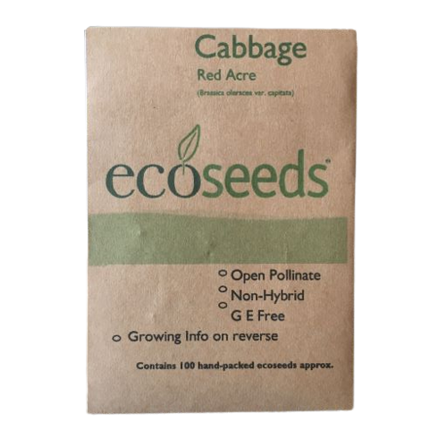 Eco Seeds Organic Cabbage (Red Acre) Seeds