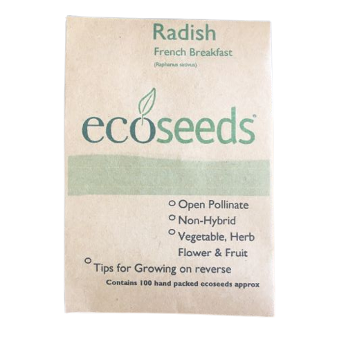 Eco Seeds Organic Radish (French Breakfast) Seeds