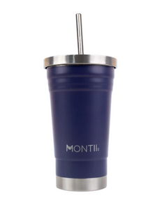 Insulated Stainless Steel Smoothie Cup With Straw