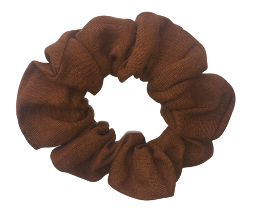 Linen Scrunchie - Brown